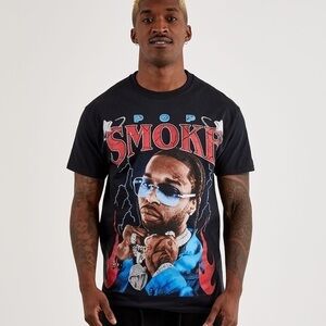 Pop Smoke Rap Size S Colourful Short Sleeve Tee Bold Graphic Print 100% Cotton